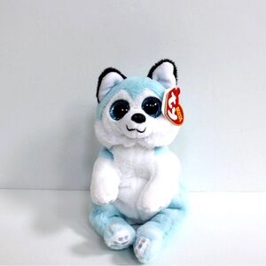 Thunder Ty Beanie Blue and White Husky Dog Plush Ty Beanie Bellies